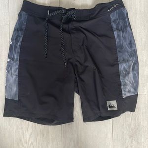 board shorts black and silver